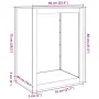 Weißer Stahlholzstapel 60x40x80 cm von , Brennholztaschen und -halter - Ref: Foro24-850997, Preis: 101,89 €, Rabatt: %