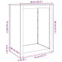 Weißer Stahlholzstapel 60x40x80 cm von , Brennholztaschen und -halter - Ref: Foro24-850997, Preis: 103,56 €, Rabatt: %