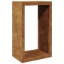 Leñero de acero oxidado 60x40x100 cm de , Bolsas y soportes de leña - Ref: Foro24-850995, Precio: 98,87 €, Descuento: %