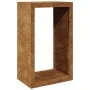 Verrosteter Stahlholzstapel 60x40x100 cm von , Brennholztaschen und -halter - Ref: Foro24-850995, Preis: 108,83 €, Rabatt: %