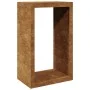 Verrosteter Stahlholzstapel 60x40x100 cm von , Brennholztaschen und -halter - Ref: Foro24-850995, Preis: 108,83 €, Rabatt: %