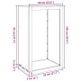 Verrosteter Stahlholzstapel 60x40x100 cm von , Brennholztaschen und -halter - Ref: Foro24-850995, Preis: 108,83 €, Rabatt: %