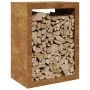 Verrosteter Stahlholzstapel 60x40x80 cm von , Brennholztaschen und -halter - Ref: Foro24-851002, Preis: 92,13 €, Rabatt: %