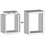 Verrosteter Stahlholzstapel 60x40x80 cm von , Brennholztaschen und -halter - Ref: Foro24-851002, Preis: 92,13 €, Rabatt: %
