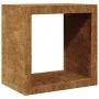 Verrosteter Stahlholzstapel 60x40x60 cm von , Brennholztaschen und -halter - Ref: Foro24-851009, Preis: 84,13 €, Rabatt: %