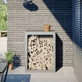 Edelstahl-Holzträger 60x40x80 cm von , Brennholztaschen und -halter - Ref: Foro24-851000, Preis: 147,02 €, Rabatt: %