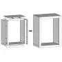 Stainless steel firewood rack 60x40x80 cm by , Firewood bags and holders - Ref: Foro24-851000, Price: 147,02 €, Discount: %
