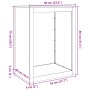 Edelstahl-Holzträger 60x40x80 cm von , Brennholztaschen und -halter - Ref: Foro24-851000, Preis: 149,47 €, Rabatt: %
