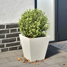 White steel hexagonal planter 30x30x30 cm by , Pots and planters - Ref: Foro24-851040, Price: 32,32 €, Discount: %