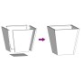 Sechseckiger weißer Stahl-Pflanzkübel 30x30x30 cm von , Töpfe und Pflanzgefäße - Ref: Foro24-851040, Preis: 29,54 €, Rabatt: %