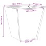 Sechseckiger weißer Stahl-Pflanzkübel 30x30x30 cm von , Töpfe und Pflanzgefäße - Ref: Foro24-851040, Preis: 29,54 €, Rabatt: %