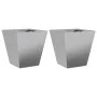 2 galvanized steel planters 30x30x30 cm by , Pots and planters - Ref: Foro24-851049, Price: 36,99 €, Discount: %