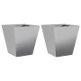 Jardineras 2 unidades acero galvanizado 30x30x30 cm