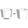 White steel planter 40x40x40 cm by , Pots and planters - Ref: Foro24-851054, Price: 38,62 €, Discount: %