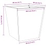 White steel planter 40x40x40 cm by , Pots and planters - Ref: Foro24-851054, Price: 38,62 €, Discount: %
