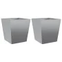 2 galvanized steel planters 40x40x40 cm by , Pots and planters - Ref: Foro24-851063, Price: 56,27 €, Discount: %
