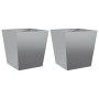 Jardineras 2 unidades acero galvanizado 40x40x40 cm de , Maceteros y jardineras - Ref: Foro24-851063, Precio: 49,34 €, Descue...