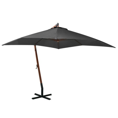 Hängeschirm mit anthrazitgrauer Tannenholzstange 3x3 m von vidaXL, Sonnenschirme - Ref: Foro24-313774, Preis: 141,00 €, Rabat...