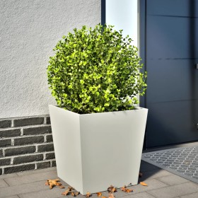 Weißer Stahl-Pflanzkübel 50x50x50 cm von , Töpfe und Pflanzgefäße - Ref: Foro24-851068, Preis: 53,08 €, Rabatt: %