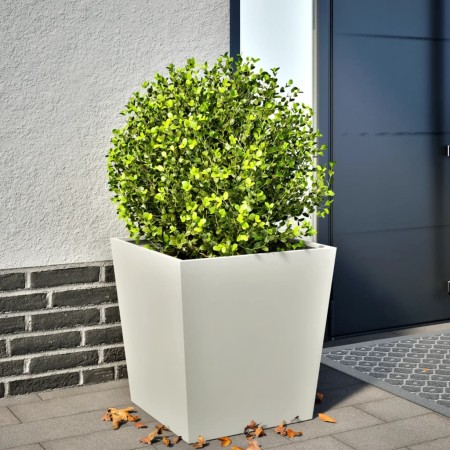 Weißer Stahl-Pflanzkübel 50x50x50 cm von , Töpfe und Pflanzgefäße - Ref: Foro24-851068, Preis: 53,08 €, Rabatt: %