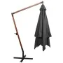 Hanging umbrella with gray anthracite fir wood pole 3x3 m by vidaXL, Umbrellas - Ref: Foro24-313774, Price: 138,52 €, Discoun...