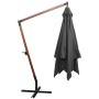 Sombrilla colgante con palo madera abeto gris antracita 3x3 m | Foro24.es | Tu tienda online para hogar, jardín y más Foro24.es
