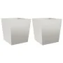 Pflanzkübel 2 Stück Edelstahl 50x50x50 cm von , Töpfe und Pflanzgefäße - Ref: Foro24-851075, Preis: 133,93 €, Rabatt: %
