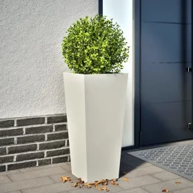 Pflanzgefäß aus weißem Stahl 35x35x75 cm von , Töpfe und Pflanzgefäße - Ref: Foro24-851082, Preis: 69,38 €, Rabatt: %