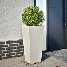 Pflanzgefäß aus weißem Stahl 35x35x75 cm von , Töpfe und Pflanzgefäße - Ref: Foro24-851082, Preis: 63,40 €, Rabatt: %