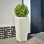 Pflanzgefäß aus weißem Stahl 35x35x75 cm von , Töpfe und Pflanzgefäße - Ref: Foro24-851082, Preis: 69,53 €, Rabatt: %