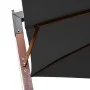 Hanging umbrella with gray anthracite fir wood pole 3x3 m by vidaXL, Umbrellas - Ref: Foro24-313774, Price: 138,52 €, Discoun...