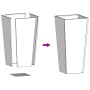 White steel planter 35x35x75 cm by , Pots and planters - Ref: Foro24-851082, Price: 63,40 €, Discount: %