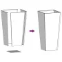 White steel planter 35x35x75 cm by , Pots and planters - Ref: Foro24-851082, Price: 69,53 €, Discount: %