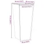Pflanzgefäß aus weißem Stahl 35x35x75 cm von , Töpfe und Pflanzgefäße - Ref: Foro24-851082, Preis: 69,53 €, Rabatt: %
