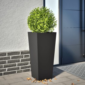 Black steel planter 35x35x75 cm by , Pots and planters - Ref: Foro24-851080, Price: 59,99 €, Discount: %