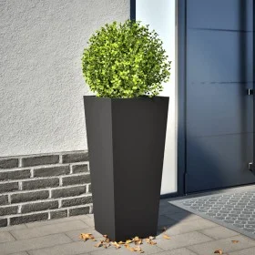 Schwarzer Stahl-Pflanzkübel 35x35x75 cm von , Töpfe und Pflanzgefäße - Ref: Foro24-851080, Preis: 66,16 €, Rabatt: %