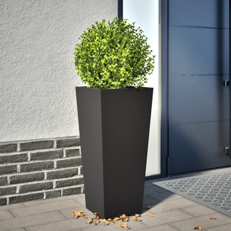 Schwarzer Stahl-Pflanzkübel 35x35x75 cm von , Töpfe und Pflanzgefäße - Ref: Foro24-851080, Preis: 59,99 €, Rabatt: %