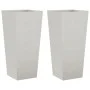 Jardineras 2 uds acero inoxidable 35x35x75 cm de , Maceteros y jardineras - Ref: Foro24-851089, Precio: 148,32 €, Descuento: %