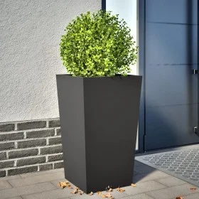 Schwarzer Stahl-Pflanzkübel 45x45x75 cm von , Töpfe und Pflanzgefäße - Ref: Foro24-851094, Preis: 89,58 €, Rabatt: %