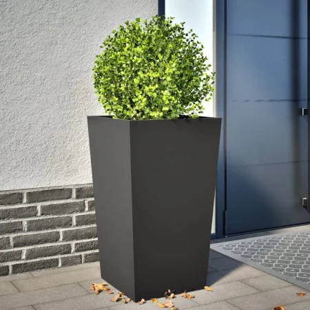 Black steel planter 45x45x75 cm by , Pots and planters - Ref: Foro24-851094, Price: 89,52 €, Discount: %