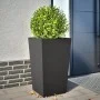 Jardinera de acero negra 45x45x75 cm de , Maceteros y jardineras - Ref: Foro24-851094, Precio: 89,52 €, Descuento: %