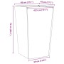 Black steel planter 45x45x75 cm by , Pots and planters - Ref: Foro24-851094, Price: 80,02 €, Discount: %
