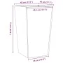 Schwarzer Stahl-Pflanzkübel 45x45x75 cm von , Töpfe und Pflanzgefäße - Ref: Foro24-851094, Preis: 91,29 €, Rabatt: %