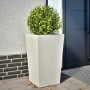 Weißer Stahl-Pflanzkübel 45x45x75 cm von , Töpfe und Pflanzgefäße - Ref: Foro24-851096, Preis: 70,65 €, Rabatt: %