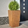 Jardineras 2 uds acero oxidado 45x45x75 cm de , Maceteros y jardineras - Ref: Foro24-851107, Precio: 105,98 €, Descuento: %