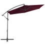 Sombrilla voladiza con palo de aluminio rojo burdeos 300 cm de vidaXL, Sombrillas - Ref: Foro24-313754, Precio: 100,24 €, Des...