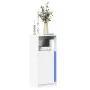 Display cabinet with LED lights, engineered wood, white, 42.5x34x100 cm by , Sideboards - Ref: Foro24-852152, Price: 60,10 €,...