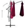 Sombrilla voladiza con palo de aluminio rojo burdeos 300 cm de vidaXL, Sombrillas - Ref: Foro24-313754, Precio: 100,24 €, Des...