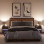 Wall-mounted bedside tables with LED lights, 2 units, brown oak. by , Nightstands - Ref: Foro24-3307974, Price: 77,84 €, Disc...