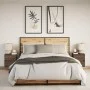 Wall-mounted bedside tables with LED lights, 2 units, brown oak. by , Nightstands - Ref: Foro24-3307974, Price: 76,87 €, Disc...